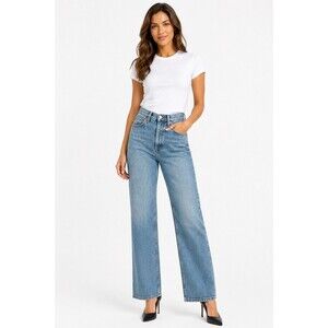 RE/DONE 90s High Rise Loose Jeans Size 27 Cool Medium Blue Organic Cotton Casual
